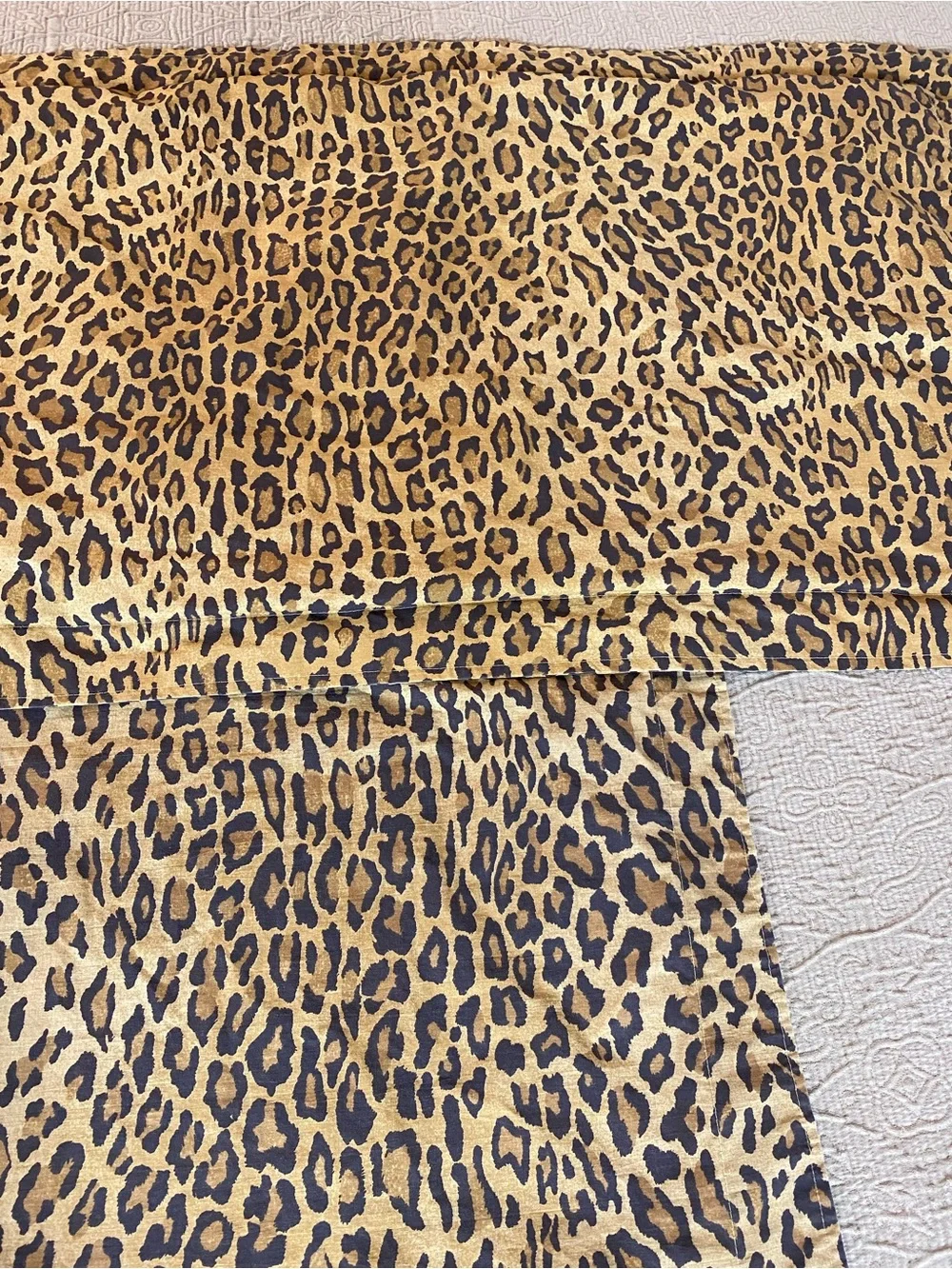 Ralph Lauren Leopard Print Pillowcases in Gold and Black “ARAGON” King Sz